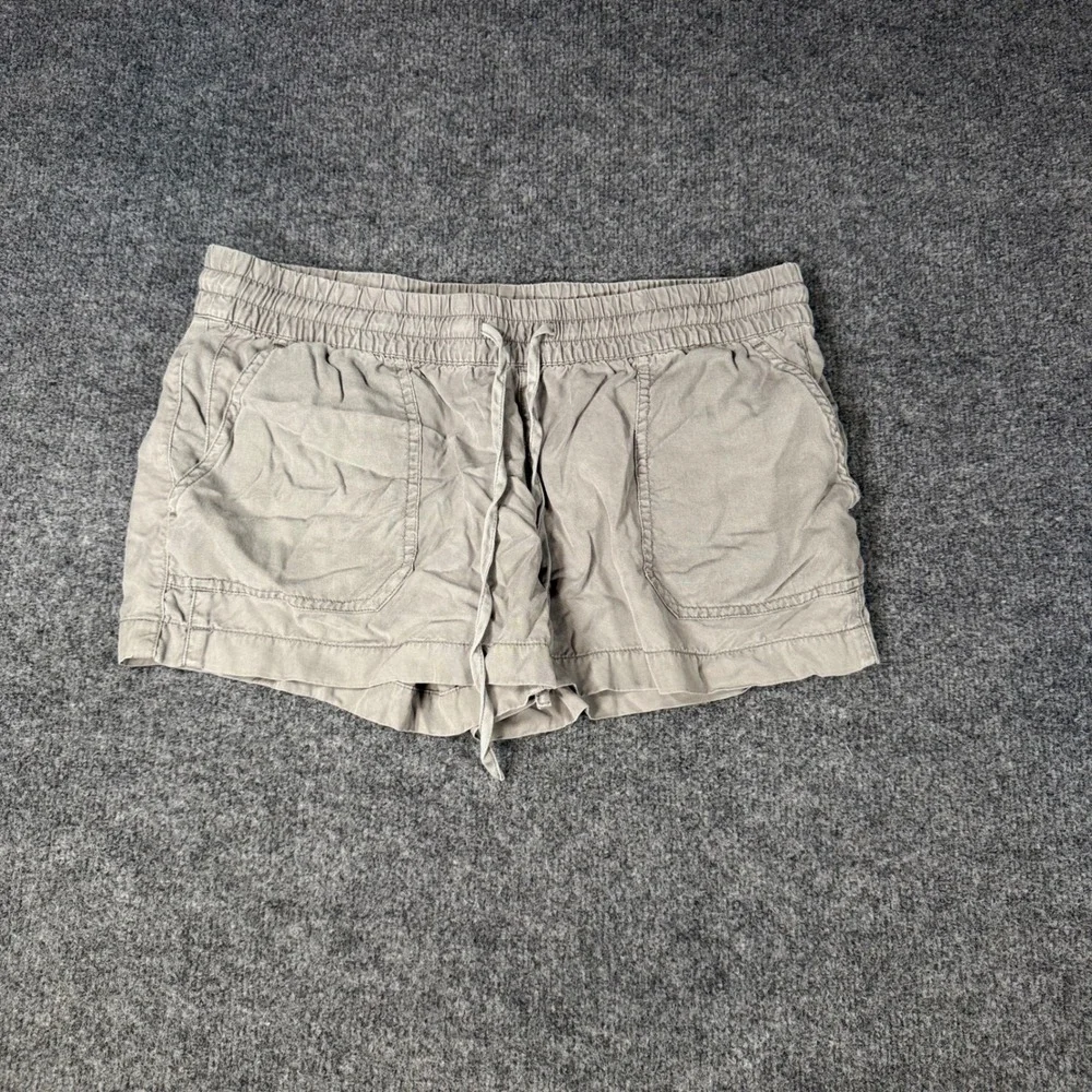 Vineyard Vines Shorts Womens Small S Khaki Tencel Drawstring Elastic Waist Short